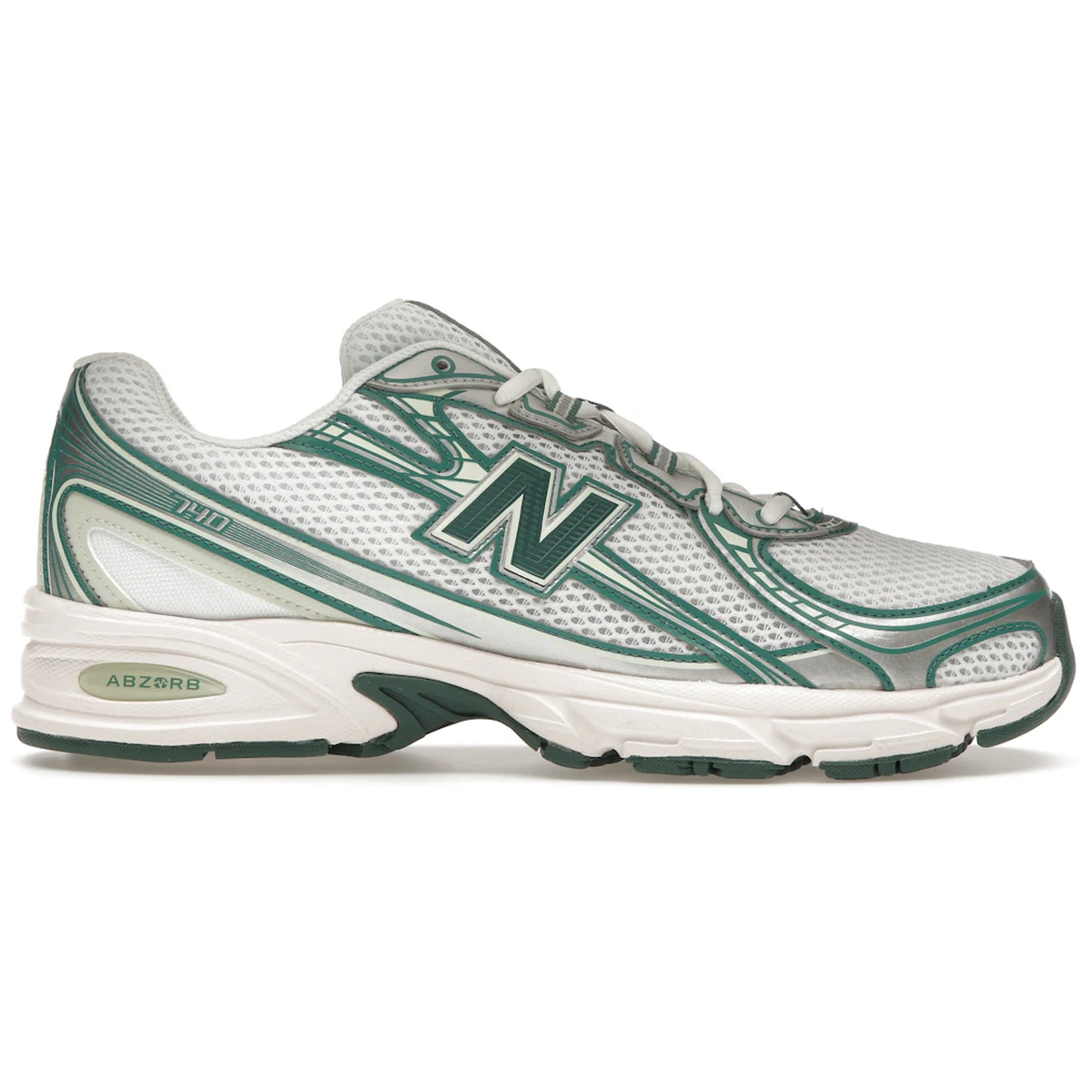 Hvid New Balance 740v2 White Marsh Green - New Sneakers
