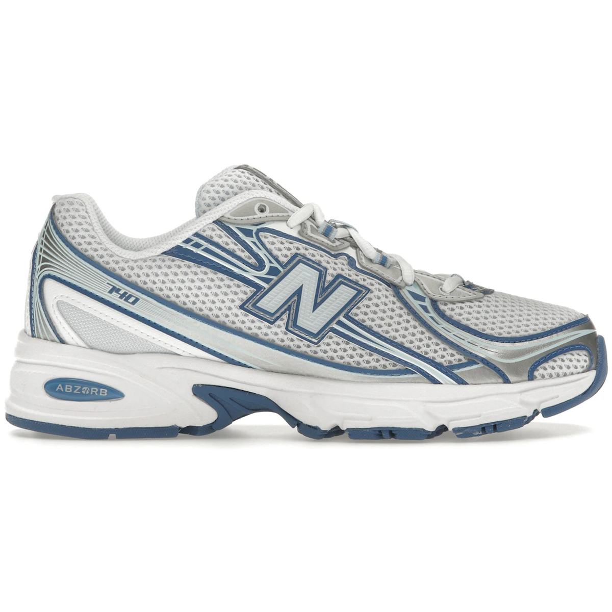 Hvid New Balance 740v2 White Ice Blue Sea Lime - New Sneakers - 197967474378