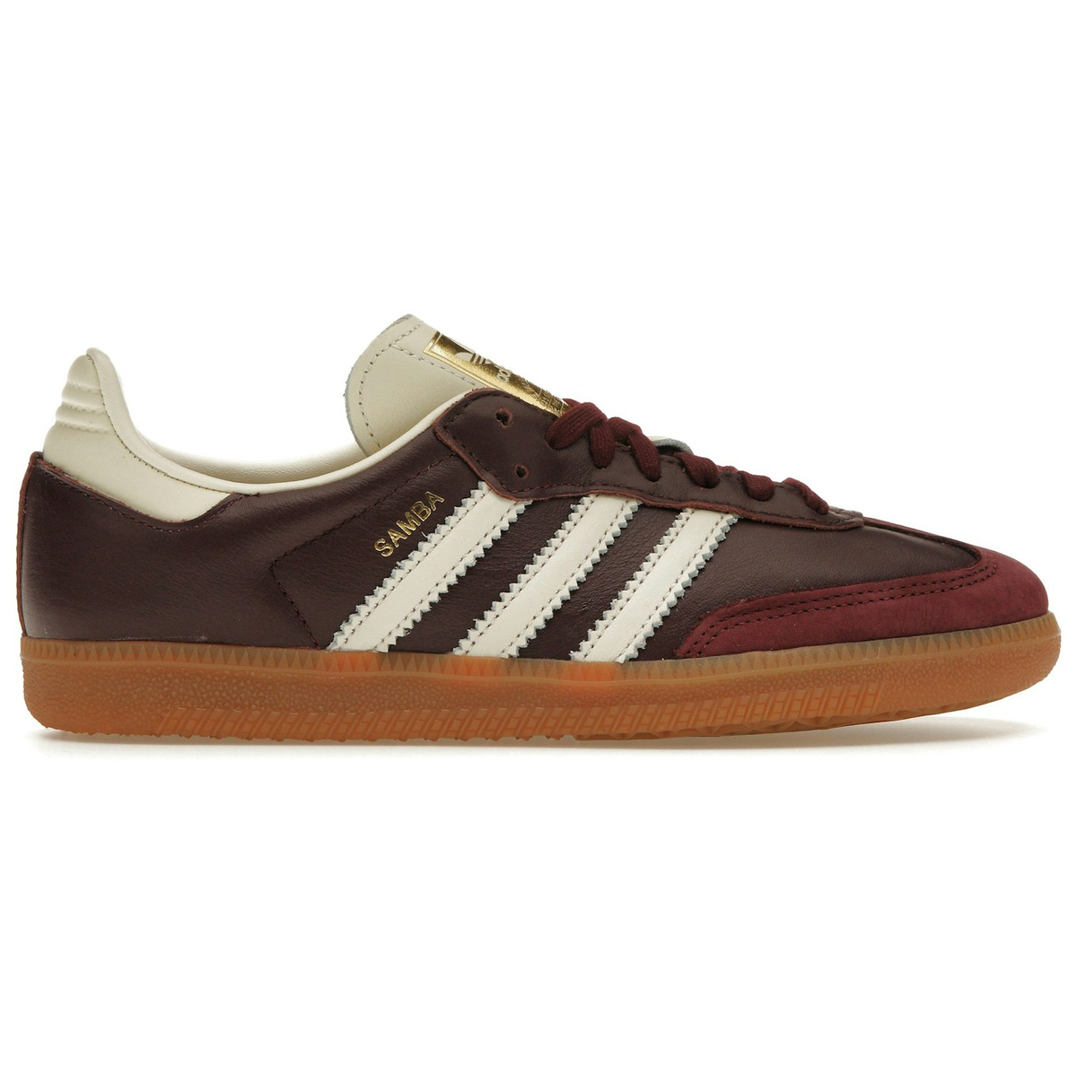 Adidas Samba Maroon Metallic Gold - Adidas Sneakers  - 4066765863386