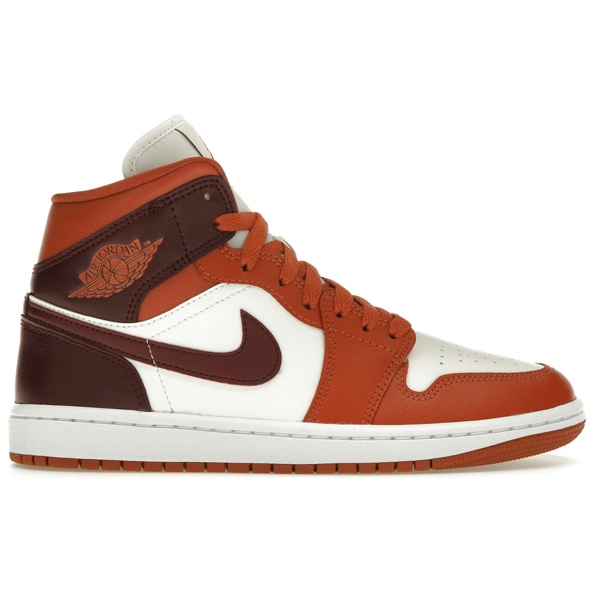 Air Jordan Mid Dusty Peach Night Maroon - Air Sneakers  - 196975654567