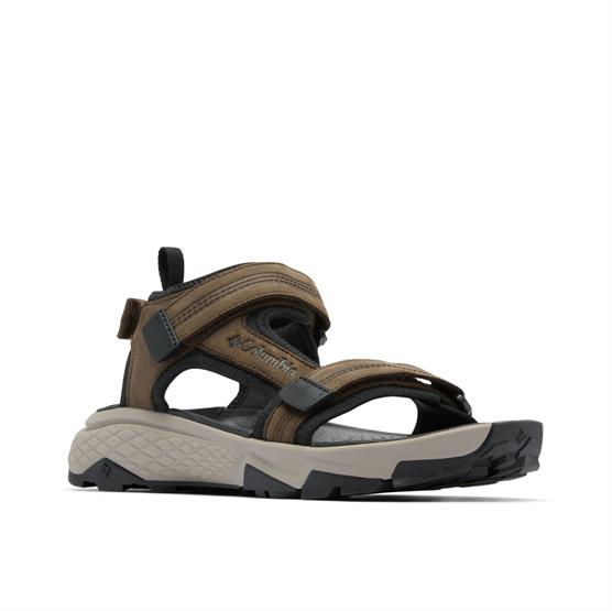 Columbia Peakfreak Rush Sandal Leather Mens Cordovan Pebble - Sandaler - 195982507408