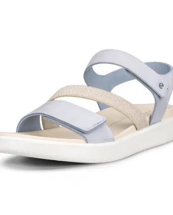 Blå Ecco Flowt Straps Sandal Dame Dusty Blue Sandaler - Ecco Sandaler  - 194891771016