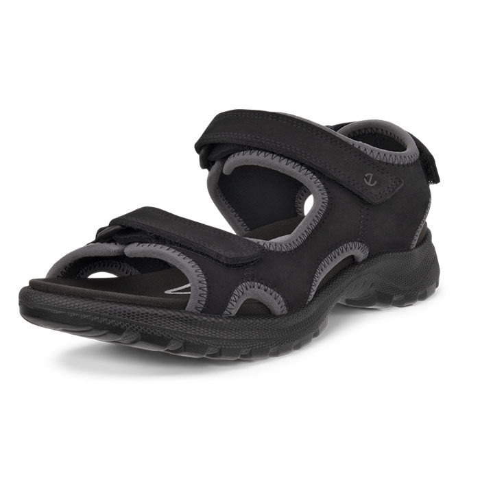 Sort Ecco Hike Sandal Stripes Dame Black Sandaler - Ecco Sandaler - 194891887267