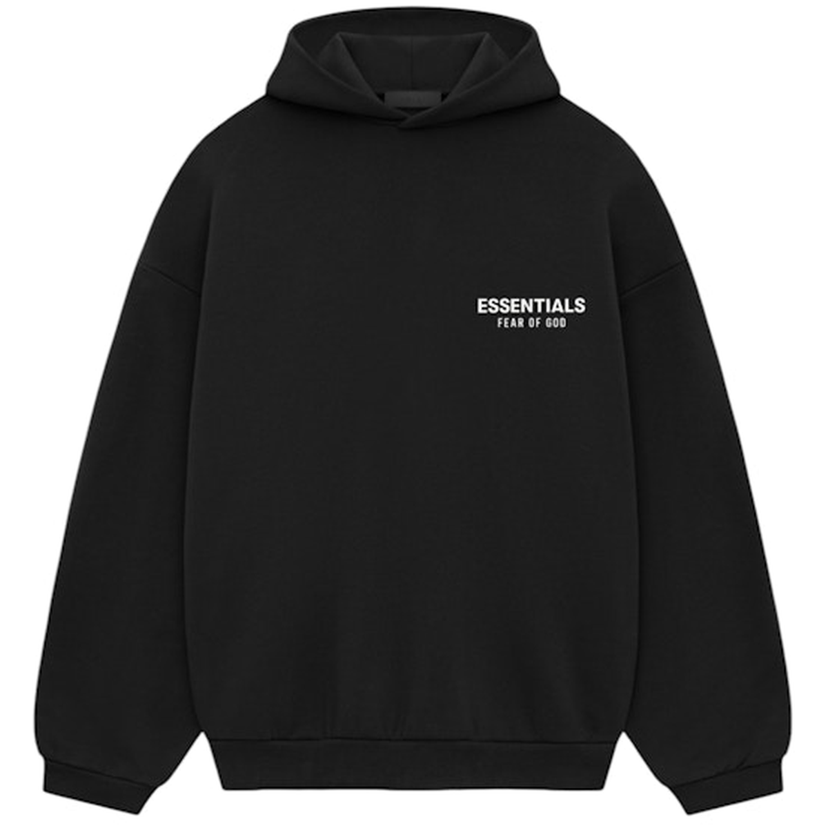 Sort Fear God Essentials Fleece Hoodie Black Fw24 - Fear Sneakers