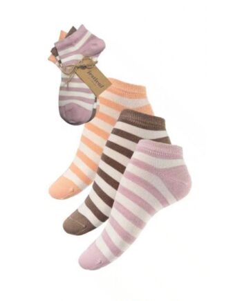 Multifarvet Festival Pak Bambus Sneaker Sokker Striber Til Kvinder - Festival Sneakers  - 5713930020172