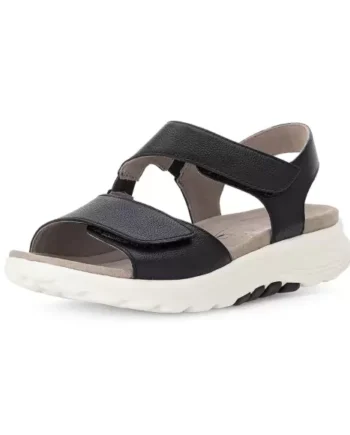 Sort Gabor Sandal Med Velcro Ruskind 815 - Gabor Sandaler  - 4099935363423