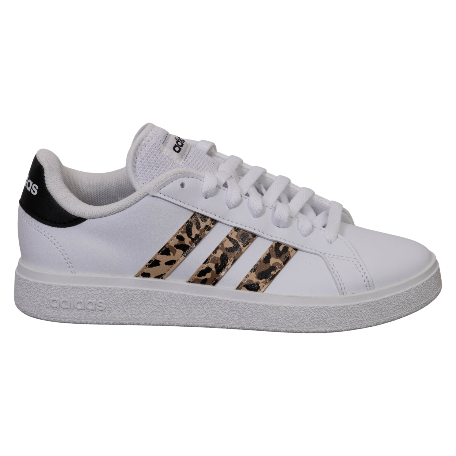 Hvid Adidas Grand Court Dame Sneakers White Leo - Adidas Sneakers
