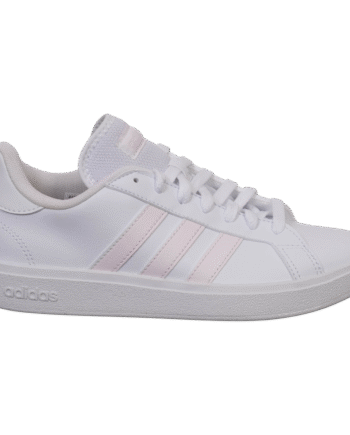 Hvid Adidas Grand Court Dame Sneakers White Pink - Adidas Sneakers
