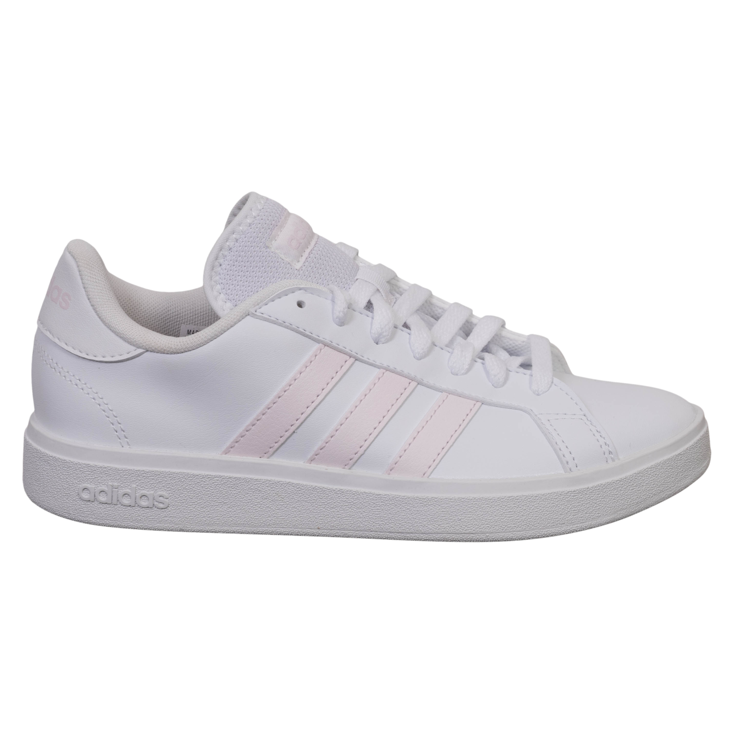 Hvid Adidas Grand Court Dame Sneakers White Pink - Adidas Sneakers