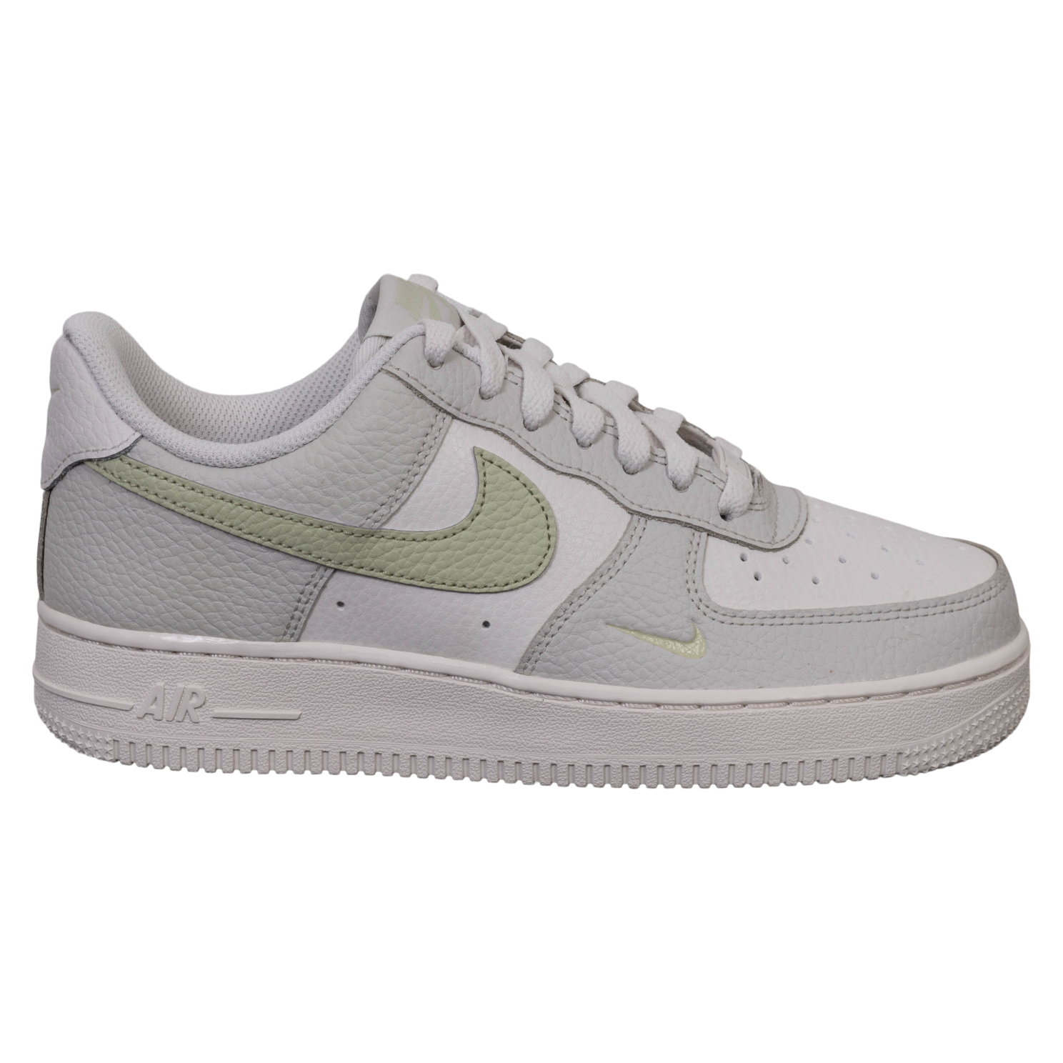 Hvid Nike Air Force & Dame Sneakers White Grey Green - Nike Sneakers