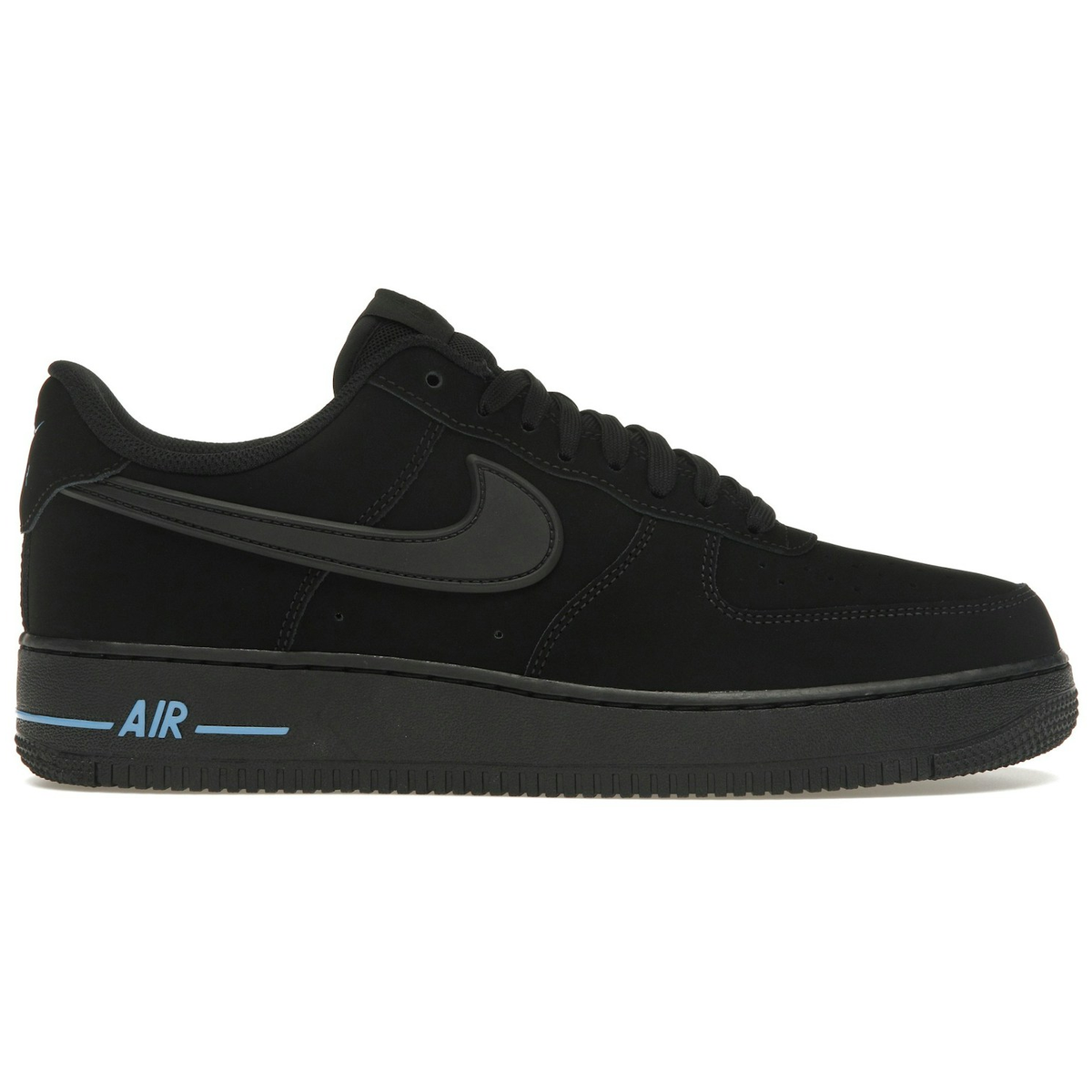 Sort Nike Air Force Low Black University Blue - Nike Sneakers