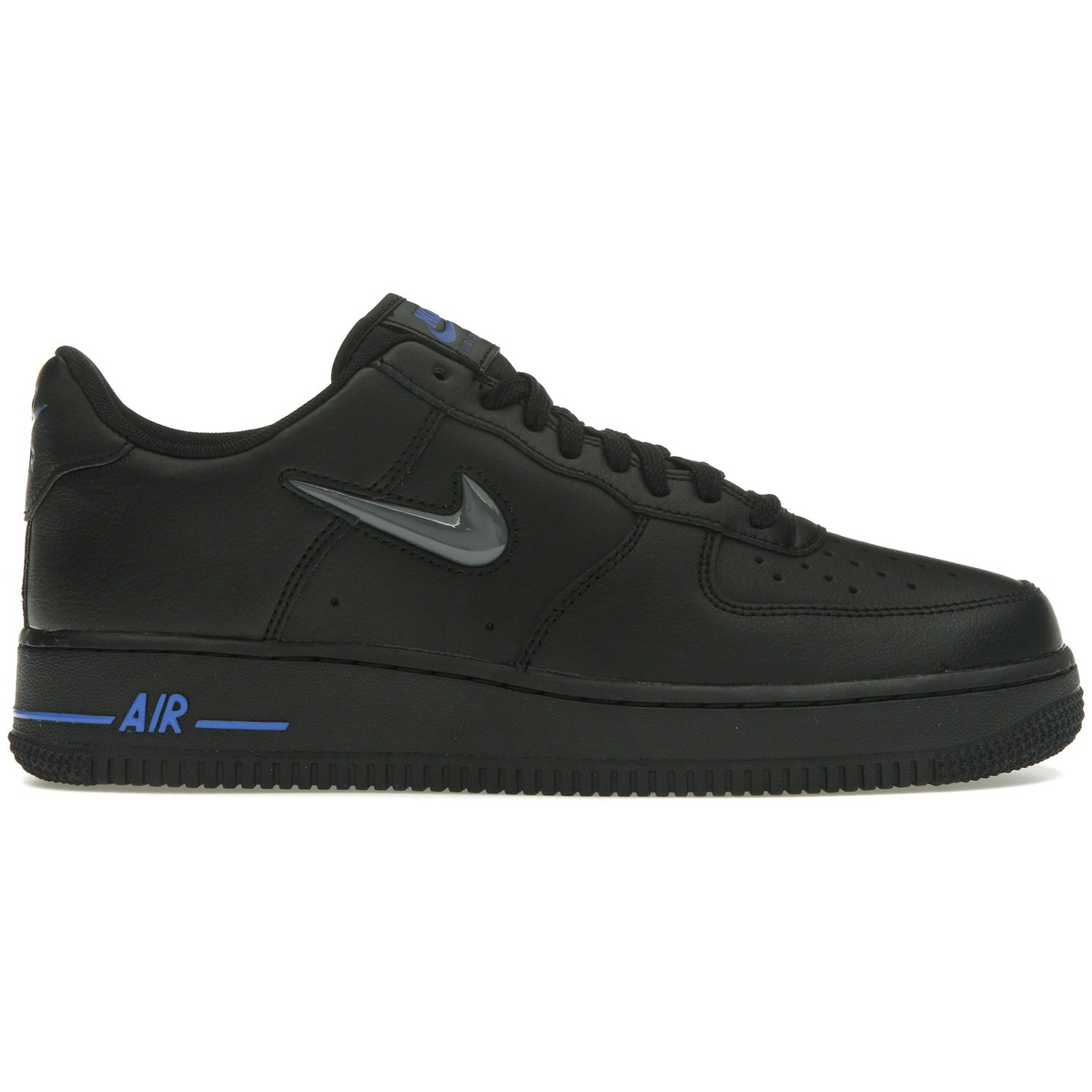 Sort Nike Air Force Low Jewel Black Grey Royal - Nike Sneakers