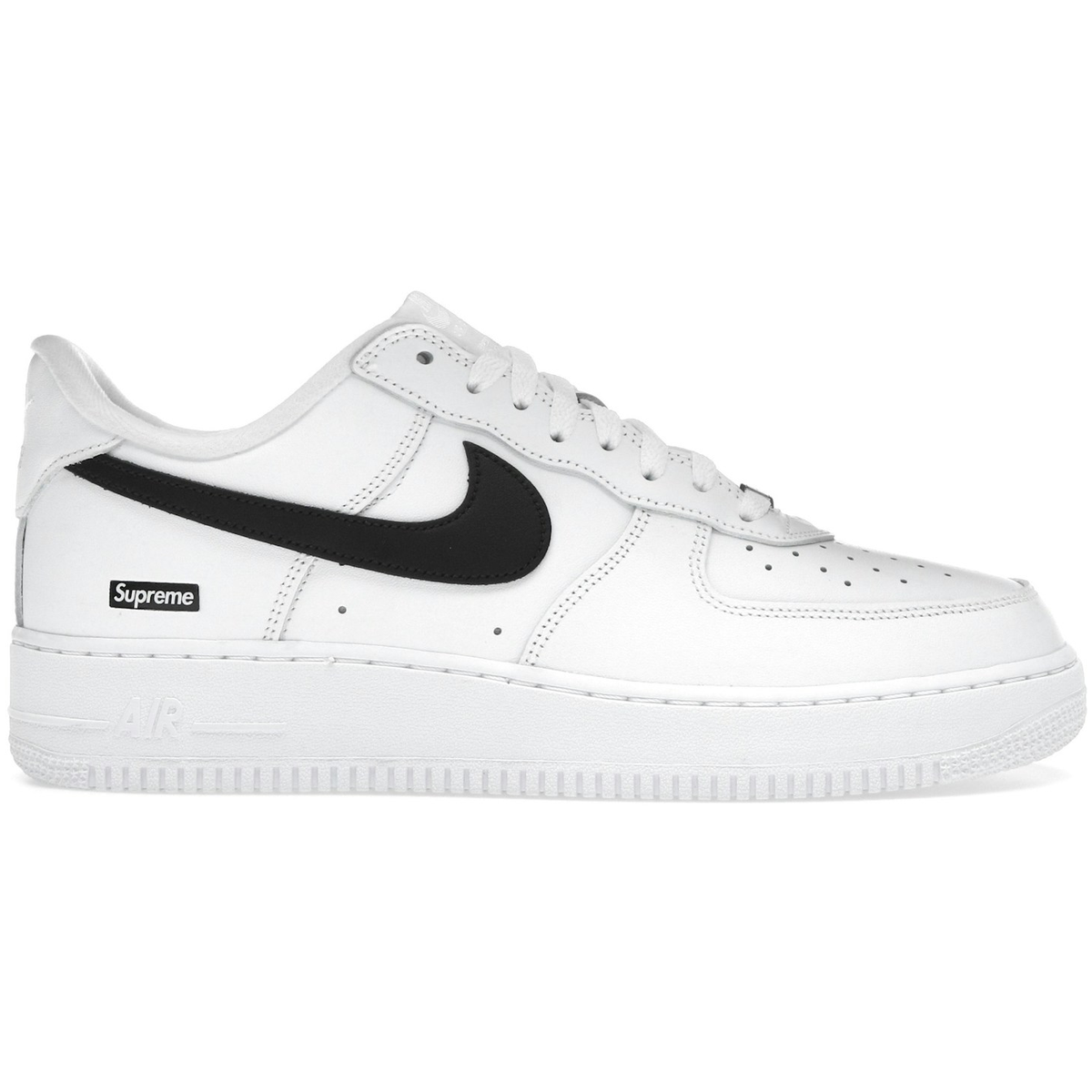 Sort Nike Air Force Low Supreme White Black - Nike Sneakers  - 198481273690