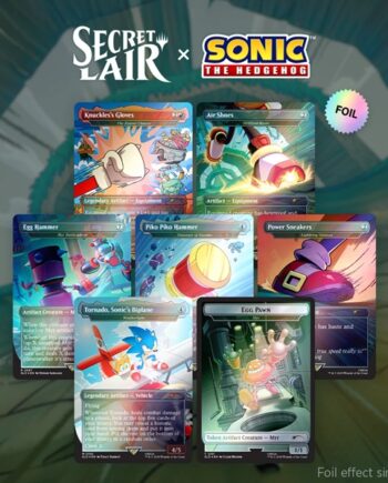 Secret Lair Drop Series 2025: The Sonic Superdrop: Secret Lair Sonic: Turbo Gear Foil - Secret Lair Sneakers  - 0195166301969
