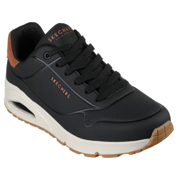 BLK Skechers Mens Uno 183004 - Skechers Sneakers - 197627156323