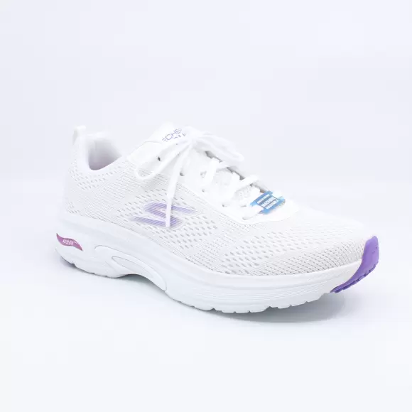 Hvid Skechers Womens Run Arch Fit Skyway 128953 Wpr - Skechers Sneakers - 195969933367