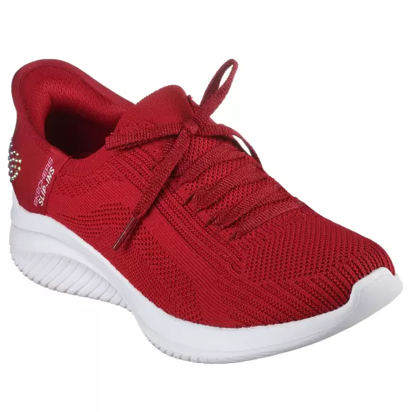 RED Skechers Womens Ultra Flex 150177 - Skechers Sneakers - 196989888156