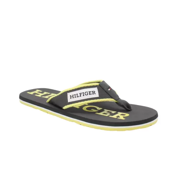 DARK ASH Tommy Hilfger Patch Hilfiger Beach Sandal Fm0fm05024 Pty - Tommy Hilfiger Sandaler - 8720646935901