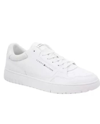 Hvid Tommy Hilfiger Basket Core Leather Ess Fm0fm05040 Ybs - Tommy Hilfiger Sneakers  - 8720646010240