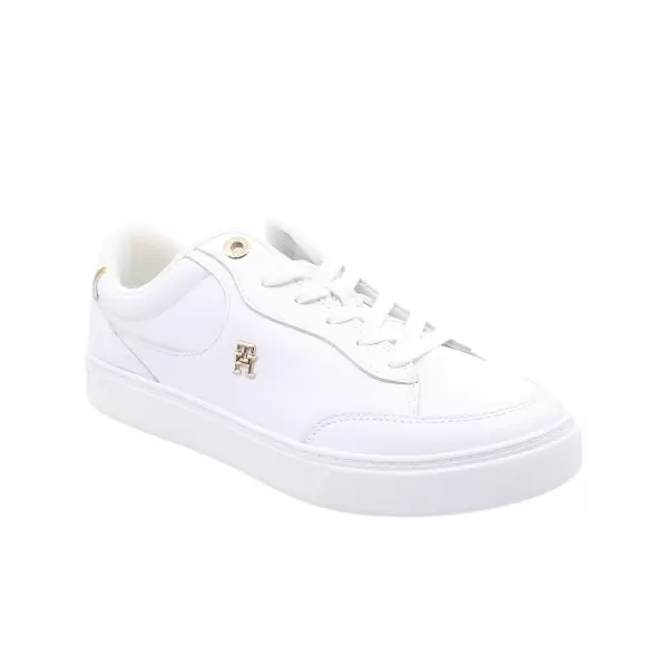 Hvid Tommy Hilfiger Essential Chic Court Sneaker Fw0fw08322ybs - Tommy Hilfiger Sneakers - 8720638194019