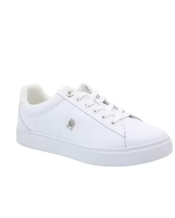 Hvid Tommy Hilfiger Essential Court Fw0fw07685 Ybs - Tommy Hilfiger Sneakers  - 8720646012558