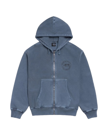 Stussy Wear Zip Hoodie Navy Pigment Dyed - Stussy Sneakers